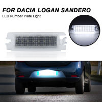 สำหรับ Dacia Sandero Logan 2PCS LED จำนวนป้ายทะเบียนโคมไฟ2PCS สำหรับ Renault Megane MK2 MK3 Twingo Clio Master สีขาว