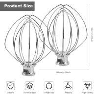 2 Pack Stainless Steel Wire Whip Mixer Attachment for K45WW Flour Cake Balloon Whisk Egg Cream Stirrer