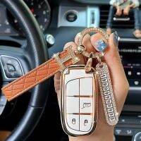 [A Car Home] TPU รถ Remote Key Case สำหรับ Jeep Renegade Grand Cherokee สำหรับ Dodge Ram Charger 1500 Challenger Chrysler 300C Journey