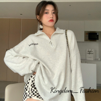 Kingdom_Fashion เสื้อฮู้ด เสื้อแขนยาวอบอุ่น หลวมและสบาย ทันสมัย สบายๆ สไตล์ วินเทจ WWY23000M7 41Z231008