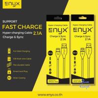 สายชาร์จคุณภาพดี สายชาร์จ Enyx FAST CHARGE สายชาร์จ2.1แอมป์ เป็นสายกลม ชาร์จเร็ว ของแท้100% สายชาร์จ samsung oppo vivo iphone ส่งฟรี