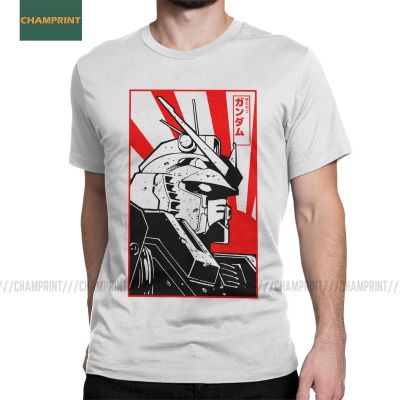 Mens Short Sleeve T-Shirt Gundam Head Tshirt Anime Mech Robot Manga Mecha Artipla Cotton 100% Cotton Gildan