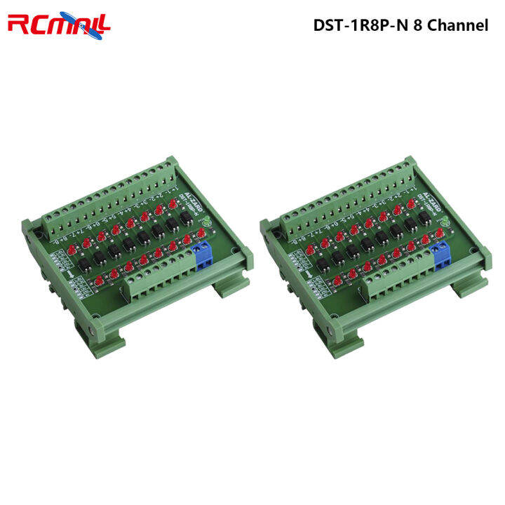 Rcmall 2 cái DST-1R8P-N 8 kênh optocoupler 24V đến 5V Mô-đun cách ly ...