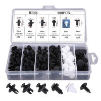 100Pcs ผสม Auto Fastener คลิปรถ Body Push Retainer Pin Rivet กันชนประตู Trim แผง Retainer Fastener Kit รถอุปกรณ์เสริม