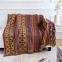 Bohemian Geometric Double-sided Sofa Blanket Sofa Cover Knitted Sofa Covers For Living Room Throw Blanket Office Shawl Blanket Double Seat Sofa Quilt