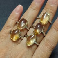 แหวนหินซิทรินทรงฟรีฟอร์ม Citrine