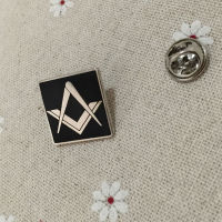 Fellowcraft Masonic Freemason Lapel Pin สแควร์และเข็มทิศโดยไม่ต้อง G ฮาร์ดเคลือบหมุดและป้ายเข็มกลัดชุบนิกเกิล