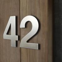 【LZ】✺  15cm House Number Sign  0-9 Huisnummer Outdoor Silver 6 in. Door Numbers Signage Home Address Plate Numeros Casa Exterior Big BO