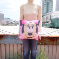 POM ผ้าห่ม หมอนผ้าห่ม จัตุรัส Minnie Mouse มินนี่เม้าส์ Cheery ผ้าร่ม 12นิ้ว (100x150cm)ผ้าห่มเด็ก  ผ้าห่มนาโน