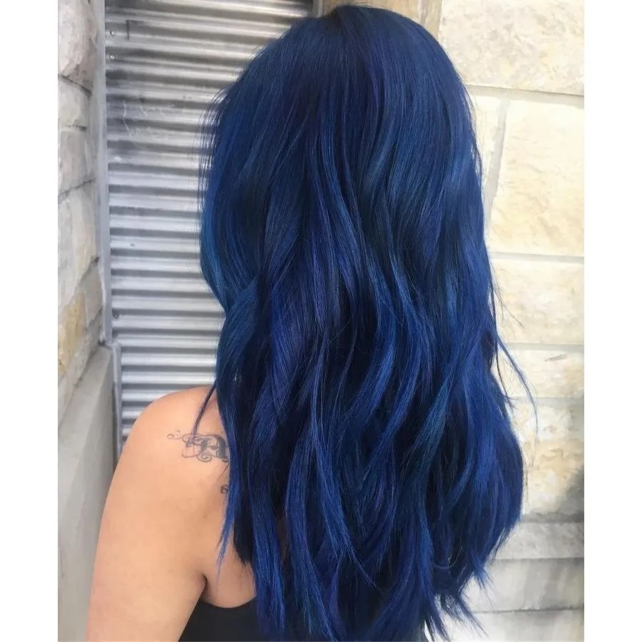 0n Sale】✎♧ Dark Blue Midnight Blue Hair Coloring Permanent Blue Hair Color   Blue Fashion Hair Color | Lazada PH