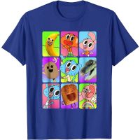 CN Amazing World of Gumball Cast Pictures Graphic T-Shirt Mens Youth T-shirt Fashion Short Sleeve T-shirt Valentines Day gift