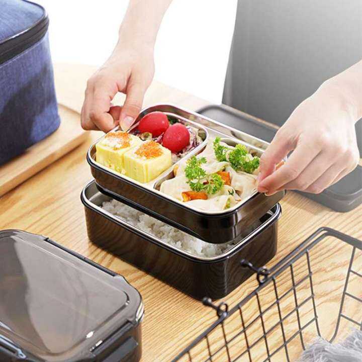 304 stainless steel heat preservation lunch box, water heating double