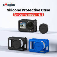 ซิลิโคนสำหรับกล้องเคสครอบปกป้อง AMagisn สำหรับ DJI OSMO Action 4/3อุปกรณ์เสริมกล้อง