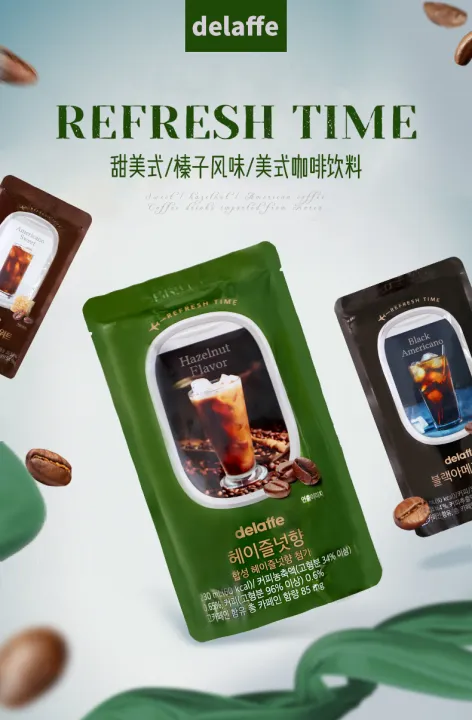 现货 韩国火爆便携袋袋咖啡饮料冰茶饮料korea Delaffe Coffee Iced Peach Tea Blue Lemonade Lazada