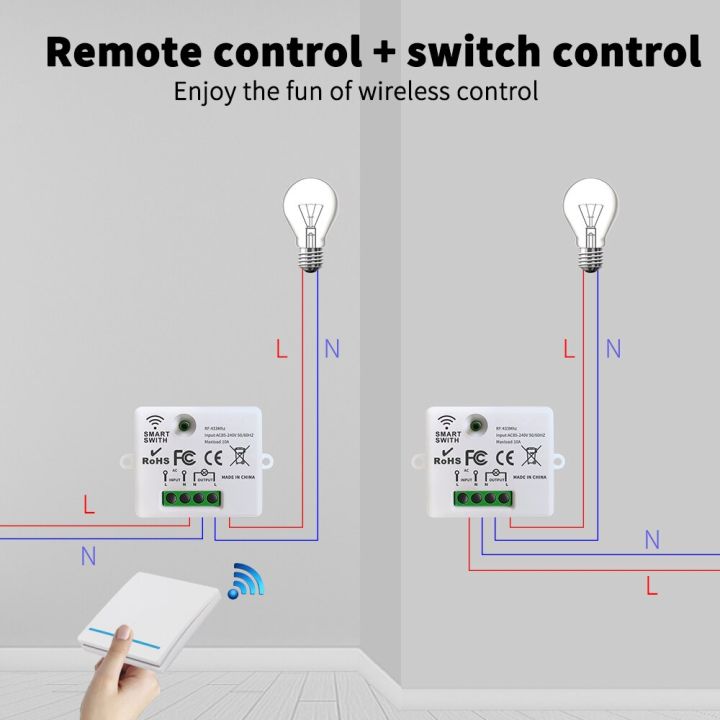 axus-mini-rf-433mhz-smart-wireless-switch-wall-panel-with-remote-control-ac90v-250v-module-relay-receiver-for-led-light-lamp-fan