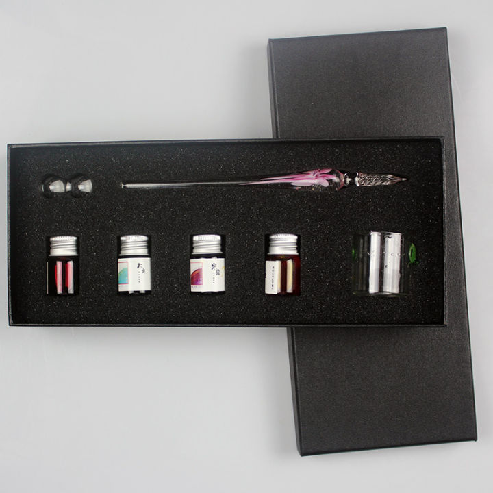 creative-crystal-glass-dip-pen-art-font-crystal-gel-fountain-pen-set-exquisite-gift-box-art-supplies-offices-school-stationery