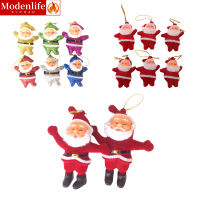 [Modenlife] จี้ตุ๊กตาคริสต์มาสซานตาคลอส/6ชิ้น5/10ซม. จี้ตุ๊กตาเล็กๆน้อยๆจี้เครื่องประดับต้นคริสต์มาสของขวัญวันหยุดเครื่องตกแต่งบ้านแบบแขวน