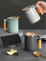 hotx【DT】 18/8 Cup Mug With Lid Wall Tumbler Handle Heat-resistant Drinkware