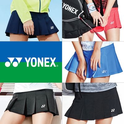 Ave▫YONEX Yonex Yy ชุดกีฬาแบดมินตันกางเกงกีฬาสตรีกระโปรงสั้นทรงเอไลน์แห้งเร็วเข้ารูปกระโปรงมีจีบใหม่