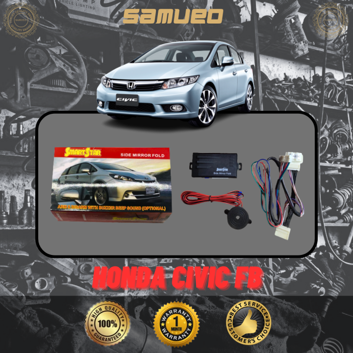 HONDA CIVIC FB AUTO FLIP FOLDING SIDE MIRROR FOLD TILT 30 DOWN WITH