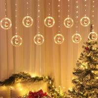 300CM Christmas Led String Lights Hanging Up LED Light with Cute Xmas Ornaments for Home Yard Indoor Outdoor Xmas Party Decor C