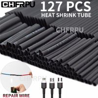 Heat Shrink Tube 2/2.5/3.5/5/7/10/13MM 2:1 Black Heat Shrink Tubing Shrinkable Sleeving Wrap DIY Connector wire kit 127 pcs/bag Electrical Circuitry P