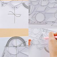 Geometric Drawing Template Circle Maker Drawing Ruler Multifunctional School Suppli Линейка Для Школы Outil Dessin Рисование Rulers  Stencils