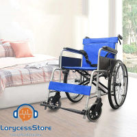 solhitech พร้อมส่ง รถเข็นผู้ป่วย วีลแชร์ วิลแชร์ผู้ป่วย Wheelchair รถเข็นผู้สูงอายุ วีลแชร์ พับได้  รับน้ำหนักได้ถึง 120 กก พับเก็บได้