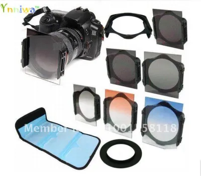 9 in1  1pcs(49 82) ring Adapter  ND2 ND4 ND8  Graduated Orange Blue grey square Filter for Cokin p series free ship track number