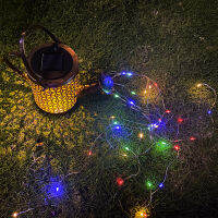 Wrought Iron Hollow Out โคมไฟโลหะพลังงานแสงอาทิตย์รดน้ำ Sprinkles Fairy Light LED สวนกลางแจ้งกันน้ำฝักบัวกาต้มน้ำ