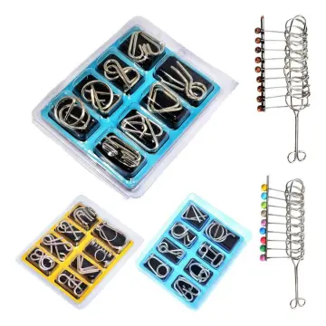  Brain Teasers Metal Wire Puzzle Toys - Assorted Metal Puzzle  Toys for Gifts, Party Favors, Prizes, Disentanglement Puzzle Unlock  Interlock Toys - IQ Puzzle Brain Teaser Set of 24 : Toys & Games