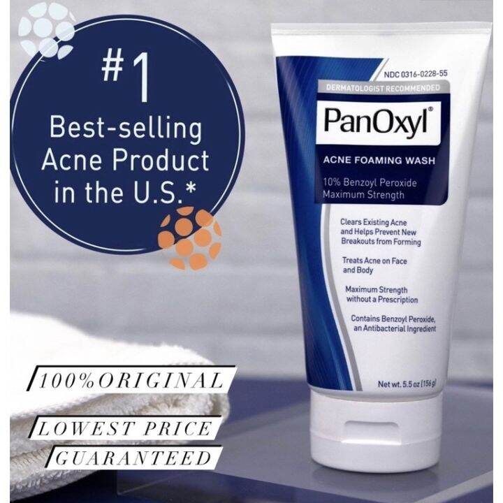 PanOxyl Acne Foaming Wash Benzoyl Peroxide 10 Maximum Strength 5.5 Oz ...