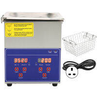 Industrial Ultrasonic Cleaner Digital Stainless Steel Heater Timer Cleaning Equipment 2L PS‑10A British standard 220v