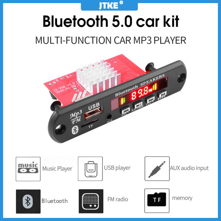 Jtke Bộ Khuếch Đại 2*60/40/20W Máy Nghe Nhạc Mp3 Bluetooth 5.0 Bảng Giải Mã  Wav Mô-Đun Radio Fm Xe Hơi Hỗ Trợ Tf Usb Aux | Lazada.Vn