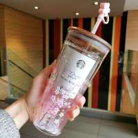 Starbuck ร้านเรือธง Starbuck จีน Starbuck ถ้วย Forest Fox แก้วแบบมีหลอดสีเขียวเข้มเทพธิดาใหม่ของขวัญความจุมาก Sloki Kaca