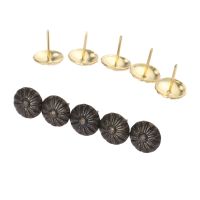 ❁ 10Pcs 19x20mm Antique Bronze/Gold Upholstery Nails Tacks Jewelry Wood Box Sofa Decorative Nails Tacks Stud Pushpin Home Hardware