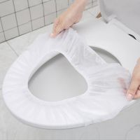 【LZ】℗  Descartável Viagem Toilet Seat Covers Almofada De Papel Biodegradável Segurança De Viagem Camping Closestool Mat 50Pcs