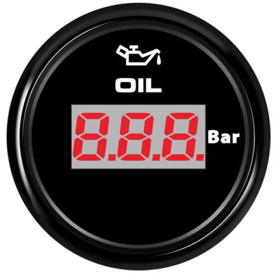 52mm Digital Engine Oil Pressure Gauges 0-10 bar Oil Press Meters 10-184 ohm for Boat Truck With 7 color backlit