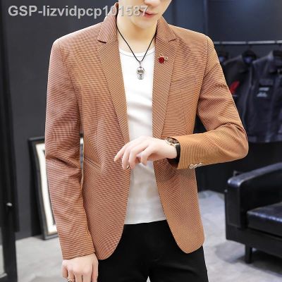เสื้อแจ็กเก็ตกระดุมแขนยาวสำหรับผู้ชายแฟชั่น2023สีทึบ MODE Korea Masculimo