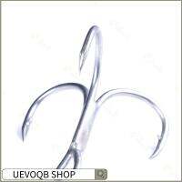 UEVOQB SHOP 2pcs จิ๊กเสียงแหลม ตะขอเบ็ดตกปลา อุปกรณ์ตกปลาแท็กเกิล นิกเกิลสีขาว ตะขอเหล็กคาร์บอนสูง ของใหม่ ขนาด8นิ้ว ตะขอแบบมีเงี่ยง กิจกรรมกลางแจ้งกลางแจ้ง