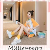 millionextra New York city ชุดเซต 2 ชิ้น แขนสั้นชุดสำหรับผู้หญิงหวานชิ้นชุดสำหรับผู้หญิงที่นิยมกีฬาสำหรับผู้หญิง 2020 ใหม่ New York city 1999(769).104