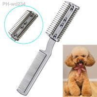 Dog Brush Stainless Steel Pet Hair Remover Set Dog Hair Trimmer Set Cat Comb with Knife Dog Grooming Brush Pets Cleaning Tools