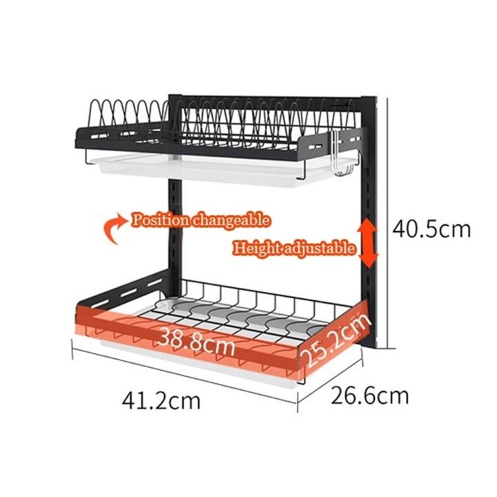 2-3ชั้น-ที่วางสบู่มีช่องระบายน้ำออกให้แห้งราวแขวน304เครื่องครัวสแตนเลสชั้นวางจานใหม่