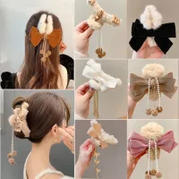 [Korean Version of The Plush Bow-knot Catching The Back of The Head and The Hair Shark Clip Headdress,Korean Version of The Plush Bow-knot Catching The Back of The Head and The Hair Shark Clip Headdress,]