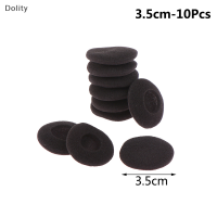 Dolity แผ่นรองหูฟังโฟมหนา10ชิ้น3.5/4.5/5.5/6ซม.สำหรับหูฟังรอบ