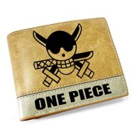 Roronoa Zoro Wallet One Piece Purse Sword Man Short Case Khaki Color Leather Money Notecase Change Burse Card Holders