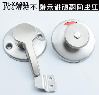 Public toilet partition hardware fittings stainless steel door with thick red and green have no indication lock