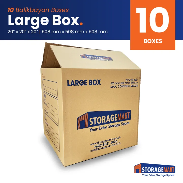 StorageMart Balikbayan Box Large 20x20x20 (10pcs) Lazada PH