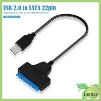 ตัวแปลงสายเคเบิล IHBNEP สายต่อสายสายอะแดปเตอร์ USB 2.0เป็นสาย22Pin SATA