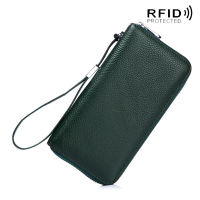 กระเป๋าสตางค์หนังผู้หญิงกระเป๋าสตางค์ขนาดใหญ่ยาวคลิปเงินกระเป๋าสตางค์ Rfid กระเป๋าสตางค์เรียบง่ายกระเป๋าเงินดอลลาร์กระเป๋าเงินคลิปเงิน